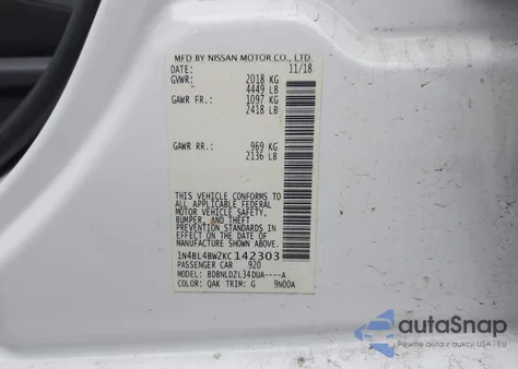 2019 Nissan Altima 2.5 S from USA, damaged, VIN 1N4BL4BW2KC142303